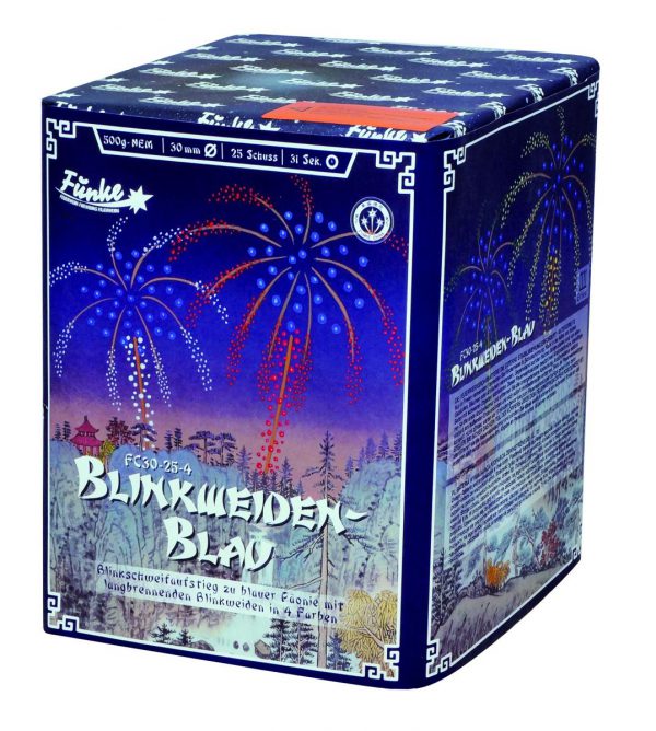 Funke Blinkweiden Blau, Feuerwerksbatterie, 25 Schuss